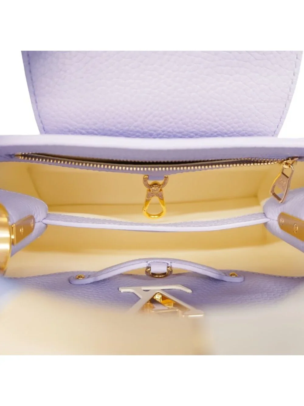 Louis Vuitton Handbag Taurillon Capucines BB Purple 2-Way